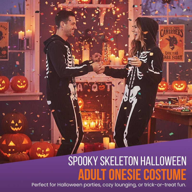 #followme M6259-NEW-S Skeleton Adult Onesie Costume - Image 2